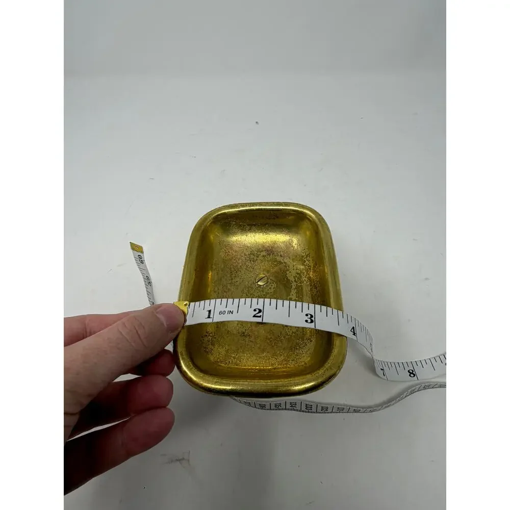 Vintage brass pedestal soap dish